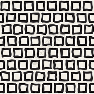 无矢量缝合的黑白手绘制矩形模式曲线织物涂鸦插图菱形带子编织墙纸纺织品装饰品背景图片