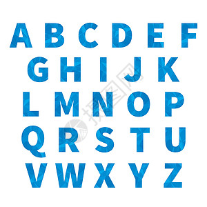 弗劳德白色背景上带有蓝色三角图案的拉丁字母设计图片