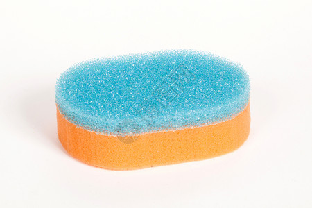 橙色冲刺海绵材料蓝色家务白色清洁工商品柔软度泡沫卫生橙子背景图片