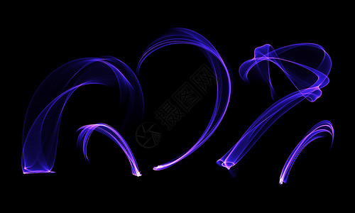 黑色背景上的彩色光能量条纹插图活力推介会流动艺术速度运动海浪背景图片