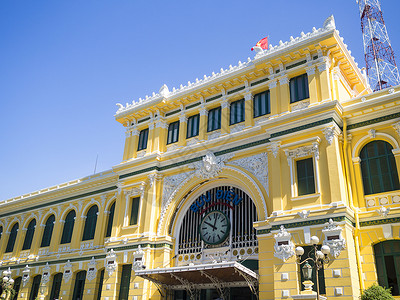 西贡中央邮局高清图片