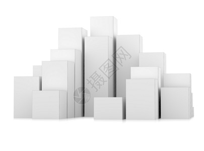 白色 boxe 的抽象 3d 插图渲染立方体街道盒子摩天大楼工程城市商业背景图片