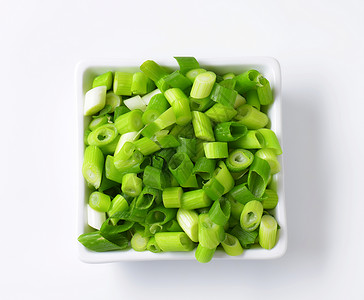 被压住的绿洋葱洋葱白色正方形盘子大葱蔬菜食物高清图片