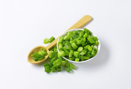 弹簧洋葱盘子大葱蔬菜勺子食物背景图片