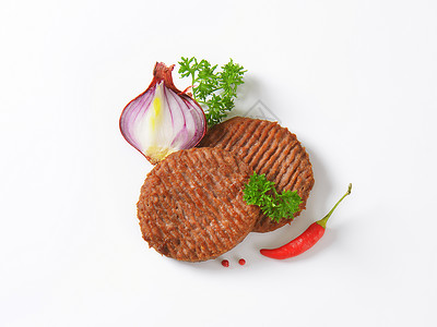 牛肉汉堡包食物红肉地面馅饼高架背景图片