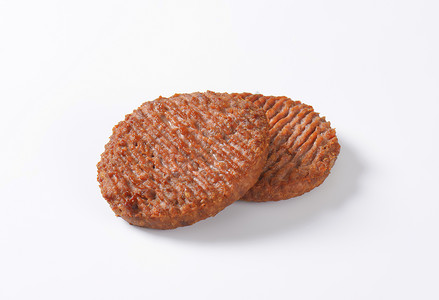 牛肉汉堡包地面馅饼红肉食物背景图片