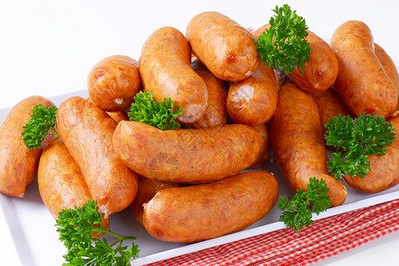 基尔巴萨猪肉香肠开胃菜高清图片