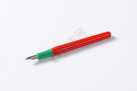 喷泉墨水红色绿色工具书写校笔填料笔尖塑料背景图片