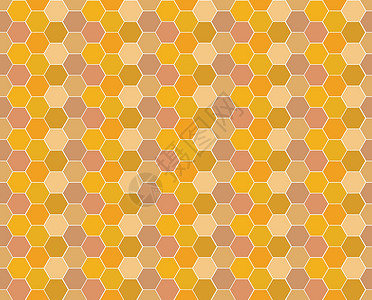 多彩多姿的六边形几何无缝背景纺织品几何学插图织物墙纸黄色装饰品橙子背景图片