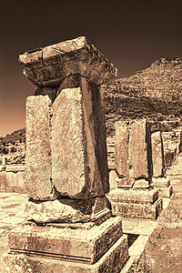 希腊梅西尼古老 梅西尼亚 佩洛蓬内斯古董地标寺庙文化历史文明神话艺术旅行旅游背景图片