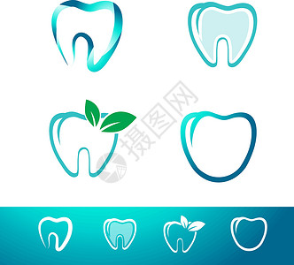 牙科牙牙齿图集插图诊所标志药品卫生设计矫正口腔科标识收藏背景图片