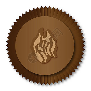 巧克力盒花栗插图绘画盒子巧克力漩涡水果核桃咖啡艺术品艺术背景图片