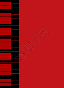 红钢琴键背景音乐插图红色键盘黑色背景图片