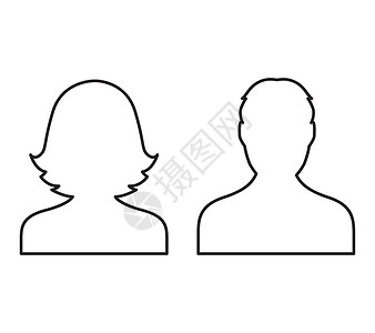 顾问头像线性头像图标团队个性女士互联网组织顾问电脑男性用户合伙设计图片