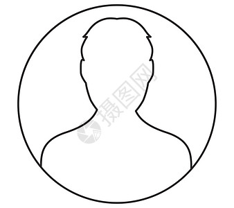 挡住脸的人线性人头像行政互联网界面按钮社会头发工人电脑商业插图插画
