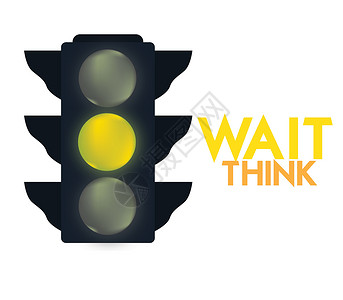 闯黄灯交通灯概念设计旅行元素运输安全顺序危险城市警告红绿灯指导插画