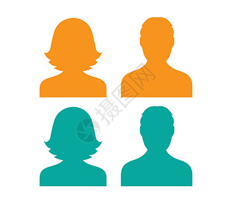 用户头像头像图标设计展示互联网性别商务男人橙子经理人士男性网络插画