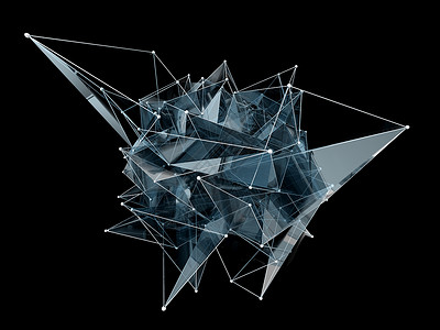 抽象网络连接背景化学家社会造型生物学三角形电脑医疗数据格子粒子背景图片
