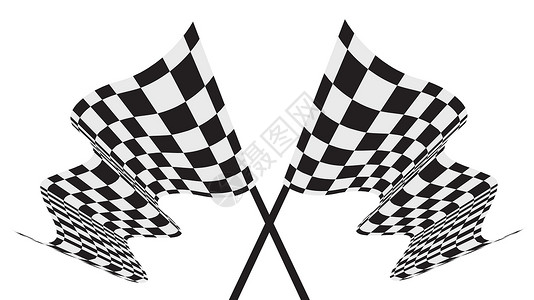 方格的旗方格赛旗运动司机摩托车冠军发动机交通卡车白色自行车胜利插画