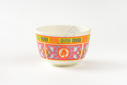 中国小碗圆形盘子餐具茶碗饭碗茶杯模式背景图片