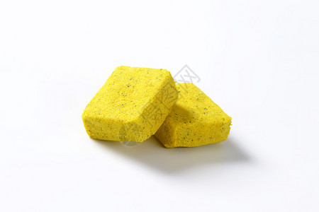 Bouillon 立方体正方形食物蔬菜美味黄色汤块股票食品脱水方体背景图片