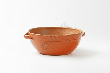 Terracotta 双手迪什餐具陶器红土圆形把手盘子乡村背景图片