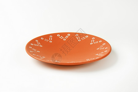 装饰的terracotta 餐盘手工餐具陶器装饰品制品盘子圆形陶瓷黏土乡村背景图片