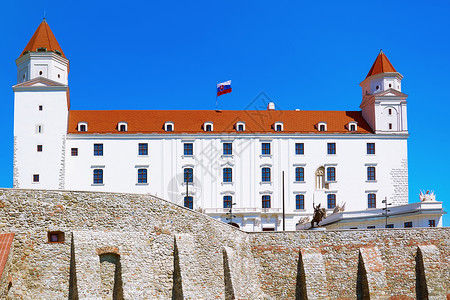 旧白城堡据点观光建设建筑学壁垒寨子建筑物建筑砖墙堡垒背景图片