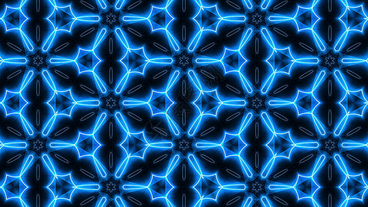 VJ 分形蓝色万花筒背景运动灯板框架派对装饰品星星聚光灯视频宇宙辉光背景图片