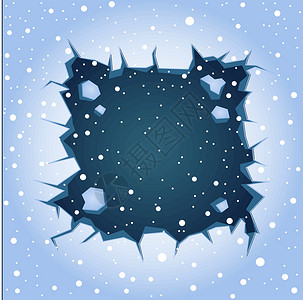 雪玉洞冰裂冰三角形设计图片