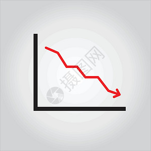 在灰色背景上隔离的图形图标信息报告金融插图销售量图表统计生长商业网络背景图片