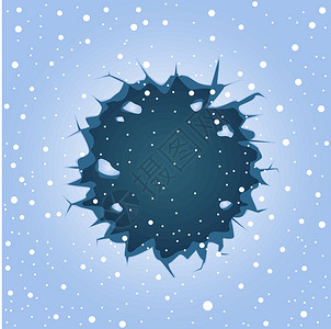 雪坑冰雪圆环设计图片