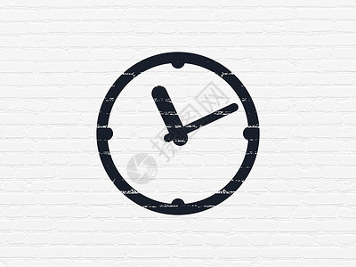 背景墙上的时间轴概念时钟绘画黑色小时历史手表展示日程时间建筑倒数背景图片