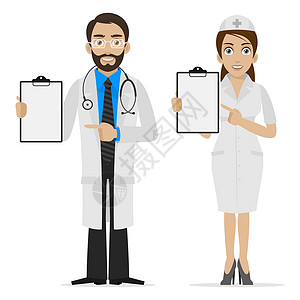 指定的医生和护士指定插画