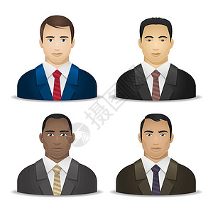 蒙古大串不同国籍的男商务人士数量设计图片