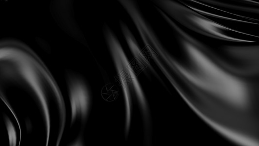 3D 插图抽象黑色背景技术抛光窗帘装饰品背景图片