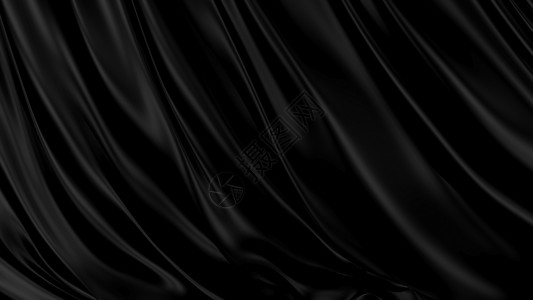 3D 插图抽象黑色背景抛光装饰品技术窗帘背景图片