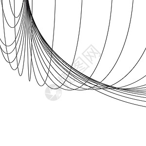 散称饼干抽象的几何背景 曲线在透视中发散细线插画