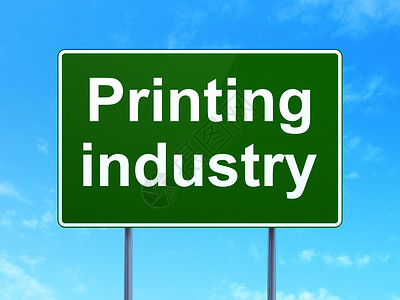 工业概念 道路标志印刷业背景;路标背景图片