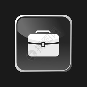 平方 Web 按钮和黑背景上的简写图标案件航程商业插图文档学校工作套装手提箱金融设计图片