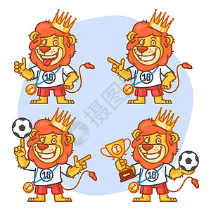 锤子国王狮子足球运动员第2部分插画