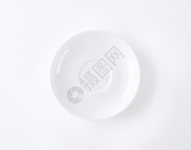 空白调色盘圆形陶器盘子陶瓷餐具白色背景图片