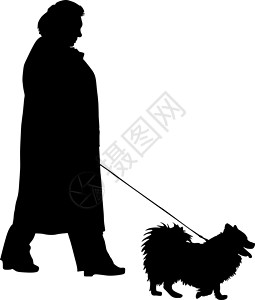 罗兹狗人和狗的剪影 它制作图案矢量收藏友谊成人宠物小狗插图黑色犬类皮带剪贴插画