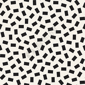 几何分散的形状 矢量无缝黑白花纹打印装饰品装饰包装纺织品白色创造力黑色插图几何学背景图片