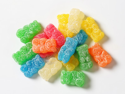 软糖熊团体口香糖糖果水果味食物小熊明胶涂层甜点高清图片