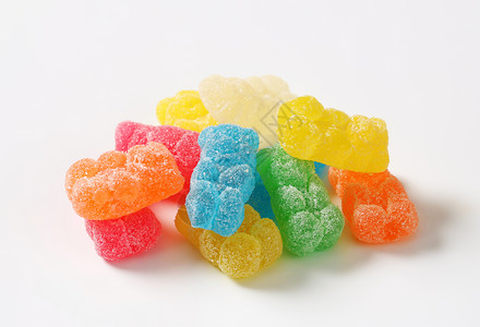 软糖熊涂层糖果水果味明胶食物口香糖甜点团体高清图片