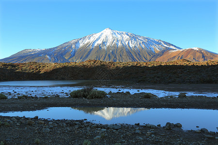 火山台地西班牙地形高清图片