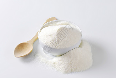 全奶粉食物粉末乳制品牛奶脱脂奶油营养白色背景图片