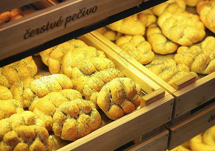 南翔馒头店超市里的面包背景
