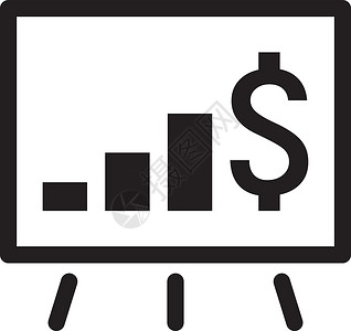 不断增长的商业图标 演示 平板设计收益生长经济金融报告销售量推介会营销图表上行背景图片